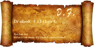 Drabek Filibert névjegykártya